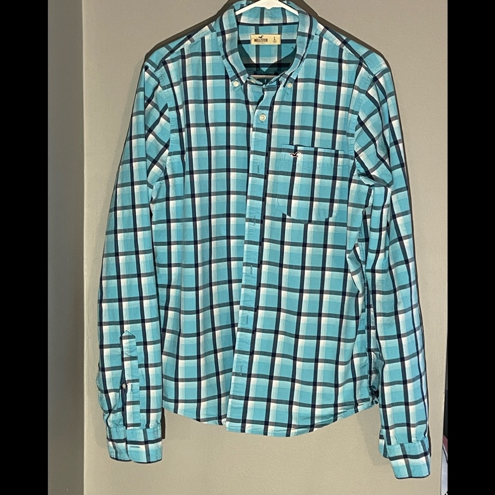 Hollister Lg blue & white